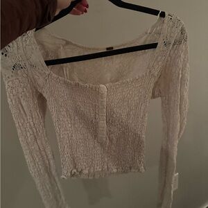 For Love And Lemons Cream Lace Blouse